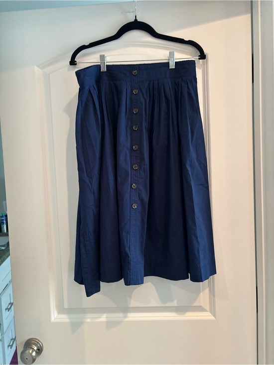 J. Crew Factory Dresses & Skirts - J. Crew Factory Navy Button-Front Circle Skirt
